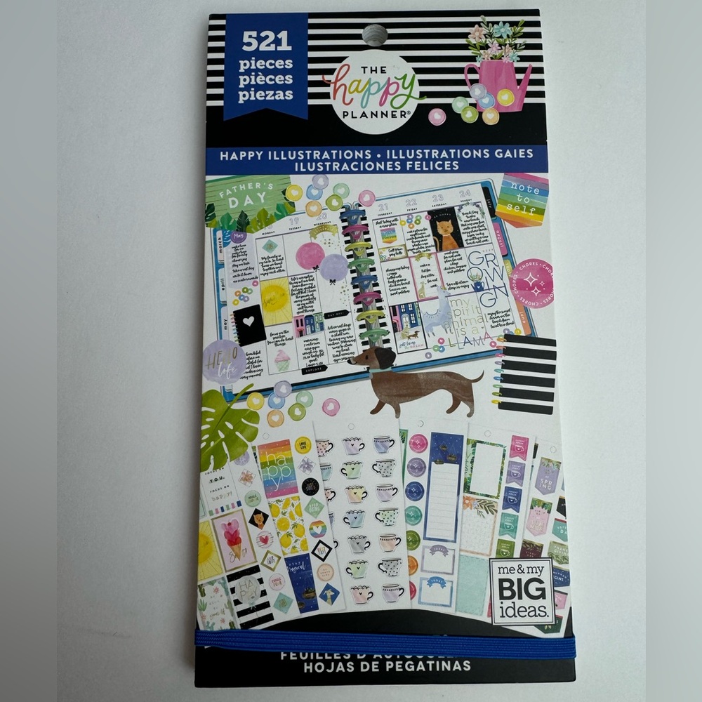 The Happy Planner Sticker Book Happy Illustrations | Approx 521 Pieces | Used